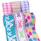 Easter Ribbon Wired-Easter Bunny/Eggs/Colorful Stripe/Pink and Purple Check Burlap Ribbon 2-1/2 Inch Total 90 Feets(30 Yards) 6 Rolls Spring Ribbon for Crafts Wreaths Wrapping Outdoor Decor
